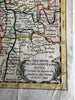 Germany Circles upper & lower Rhine 1744 engraved hand colored miniature map