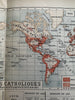 World showing 1822-1885 Catholic missions 1886 Christian history Missionary map