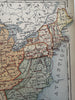 United States 1886 scarce Catholic Christian Missionary color map