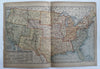 United States 1886 scarce Catholic Christian Missionary color map