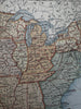 United States 1886 scarce Catholic Christian Missionary color map