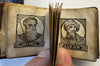 Miniature thumb Bible History 1850 juvenile scarce leather book w/ 19 woodcuts