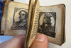 Miniature thumb Bible History 1850 juvenile scarce leather book w/ 19 woodcuts