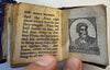 Miniature thumb Bible History 1850 juvenile scarce leather book w/ 19 woodcuts
