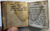 Miniature thumb Bible History 1850 juvenile scarce leather book w/ 19 woodcuts