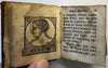 Miniature thumb Bible History 1850 juvenile scarce leather book w/ 19 woodcuts