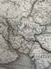 Asia Hindoostan China Siam Annam 1848 Chambers hand color map Gellatly engraved