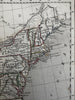 Texas independent Republic Territorial U.S. c.1848 Chambers hand color map