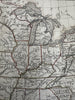 Texas independent Republic Territorial U.S. c.1848 Chambers hand color map