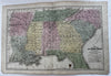 Southern United States Carolinas Georgia Louisiana Arkansas AL 1839 Mitchell map