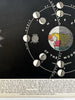 Phases of Moon diagram 1850’s hold to light color tissue rare celestial print