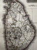 Ceylon island by itself Sri Lanka India 1817 Arrowsmith & Hall engraved hc map