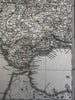 Spain in four sheets huge 1861 detailed Stulpnagel engraved color Stieler map