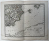 Spain in four sheets huge 1861 detailed Stulpnagel engraved color Stieler map