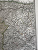 Spain in four sheets huge 1861 detailed Stulpnagel engraved color Stieler map