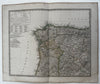 Spain in four sheets huge 1861 detailed Stulpnagel engraved color Stieler map
