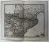 Spain in four sheets huge 1861 detailed Stulpnagel engraved color Stieler map