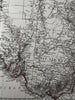 Australia continent early dates details 1870 Petermann engraved hand color map