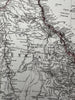 Australia continent early dates details 1870 Petermann engraved hand color map