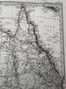 Australia continent early dates details 1870 Petermann engraved hand color map