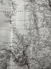 Australia continent early dates details 1870 Petermann engraved hand color map