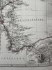 Australia continent early dates details 1870 Petermann engraved hand color map