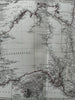 Australia continent early dates details 1870 Petermann engraved hand color map