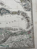 West Indies Caribbean 1870 Berghaus Stieler engraved hand color map