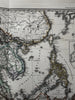 East Indies India Siam Java Sunda islands 1870 Stulpnagel Stieler engraved map