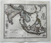 East Indies India Siam Java Sunda islands 1870 Stulpnagel Stieler engraved map