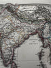East Indies India Siam Java Sunda islands 1870 Stulpnagel Stieler engraved map