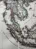 East Indies India Siam Java Sunda islands 1870 Stulpnagel Stieler engraved map