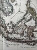 East Indies India Siam Java Sunda islands 1870 Stulpnagel Stieler engraved map