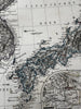China Korea Japan Canton & Shanghai insets 1870 Petermann Stieler engraved map