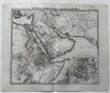 Arabian peninsula East Africa Nubia Habesch 1870 Stulpnagel Stieler engraved map