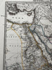 Arabian peninsula East Africa Nubia Habesch 1870 Stulpnagel Stieler engraved map