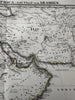 Arabian peninsula East Africa Nubia Habesch 1870 Stulpnagel Stieler engraved map
