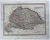 Hungary Lower & Upper Transylvania Sclavonia 1820 C. Smith scarce lovely map