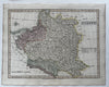 Poland showing 1815 Congress Vienna 1820 C. Smith scarce lovely hand colored map