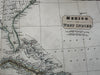 Mexico West Indies Central America 1820 C. Smith scarce gorgeous folio map