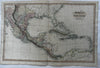 Mexico West Indies Central America 1820 C. Smith scarce gorgeous folio map