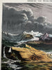 Natural Phenomena sky land volcanoes water 1852 Reynolds hand colored rare print