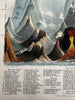 World Mountain heights comparison chart c.1850 Reynolds hand colored rare print
