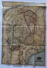 Bangor & Arrostook RR Maine Hunting & Fishing map c.1920 large detailed color