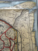 Bangor & Arrostook RR Maine Hunting & Fishing map c.1920 large detailed color