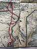 Bangor & Arrostook RR Maine Hunting & Fishing map c.1920 large detailed color