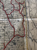 Bangor & Arrostook RR Maine Hunting & Fishing map c.1920 large detailed color