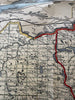 Bangor & Arrostook RR Maine Hunting & Fishing map c.1920 large detailed color