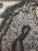 Norway Sweden Denmark 1817 Arrowsmith & Hall engraved hand colored scarce map