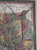 Maryland & Delaware states 1855 Cowperthwait map county slave population shown